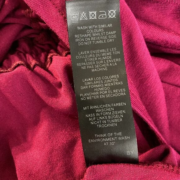 Asos Dress Scrunched‎ Viscose Elastane Raspberry St - Picture 6 of 6